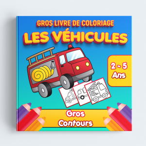 Un Livre de Coloriage pour les Enfants Sur le théme des véhicules.
