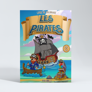 Livre de coloriage les pirates pour enfants.